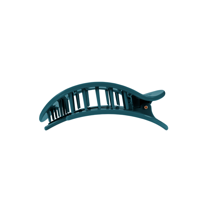 Teal With It Medium Flat Round Hair Clip