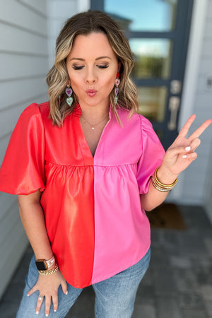 THML: Twice As Nice Color Block Top