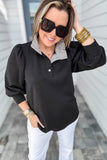 Hampton Ruffle Collar Blouse - Black