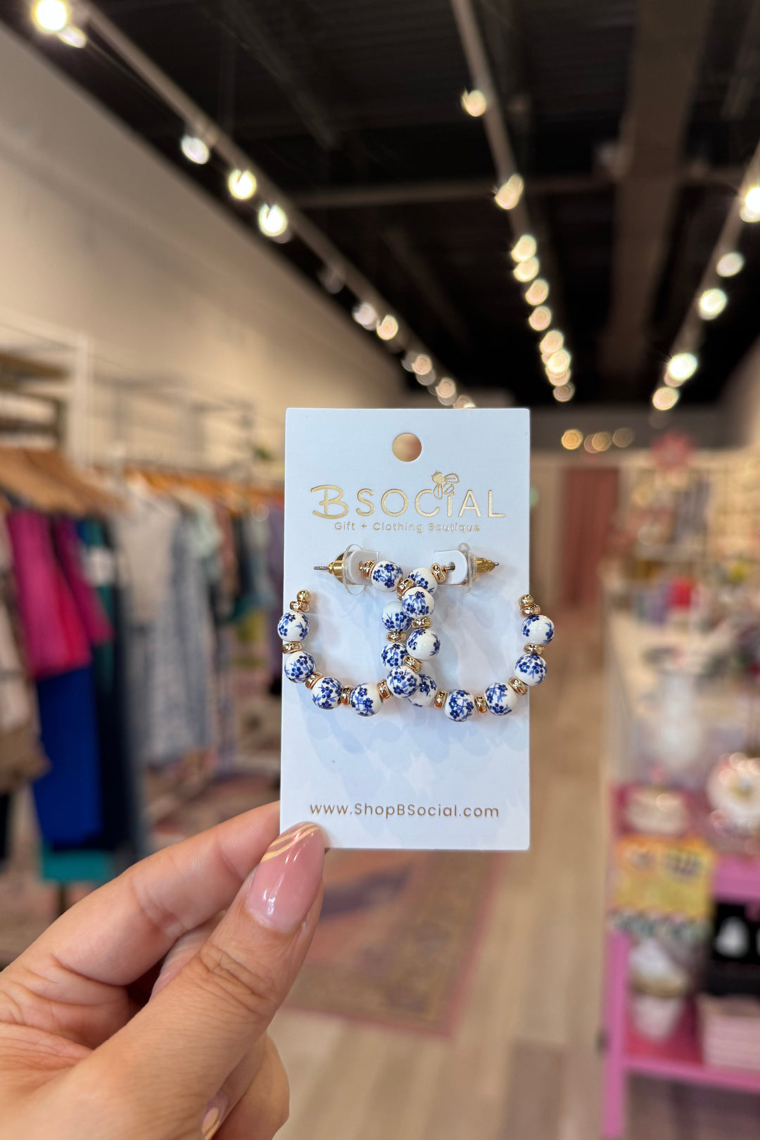 Ginger Jar Beaded Hoops