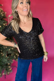 Z Supply: Marbella Sequin Top - Black