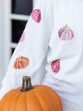 Sarah Pumpkin Sequin Sweatshirt