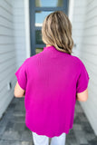 So Poised Mock Neck Sweater - Magenta