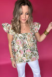 THML: Spring Is Calling Floral Ruffle Tank