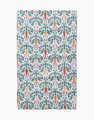 Carrot Damask Tea Towel