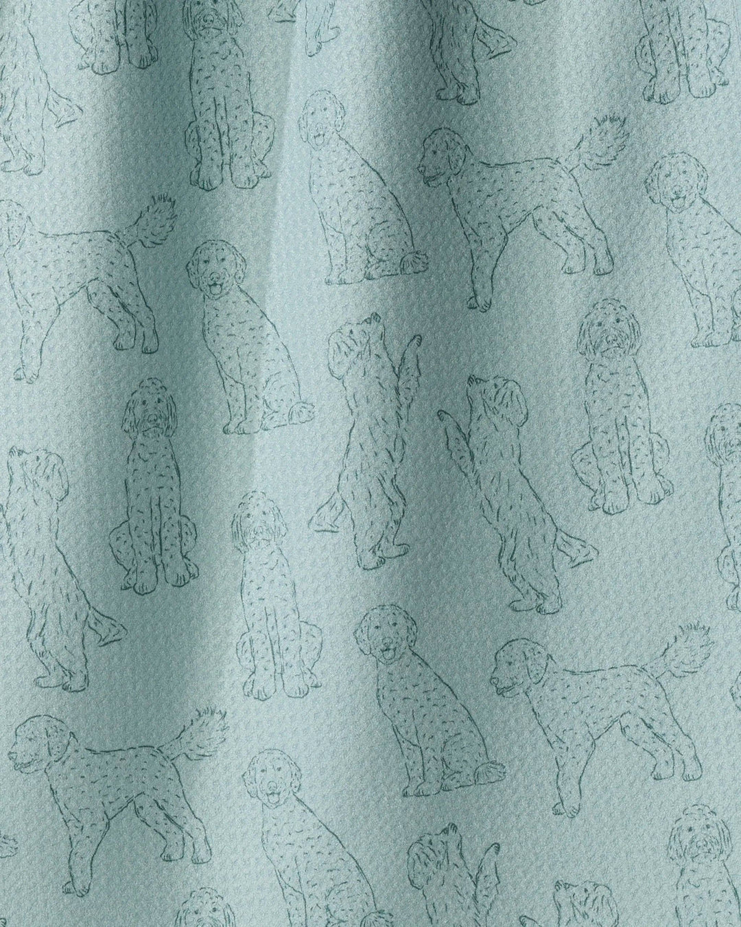 Doodle Pups Tea Towel: Rain