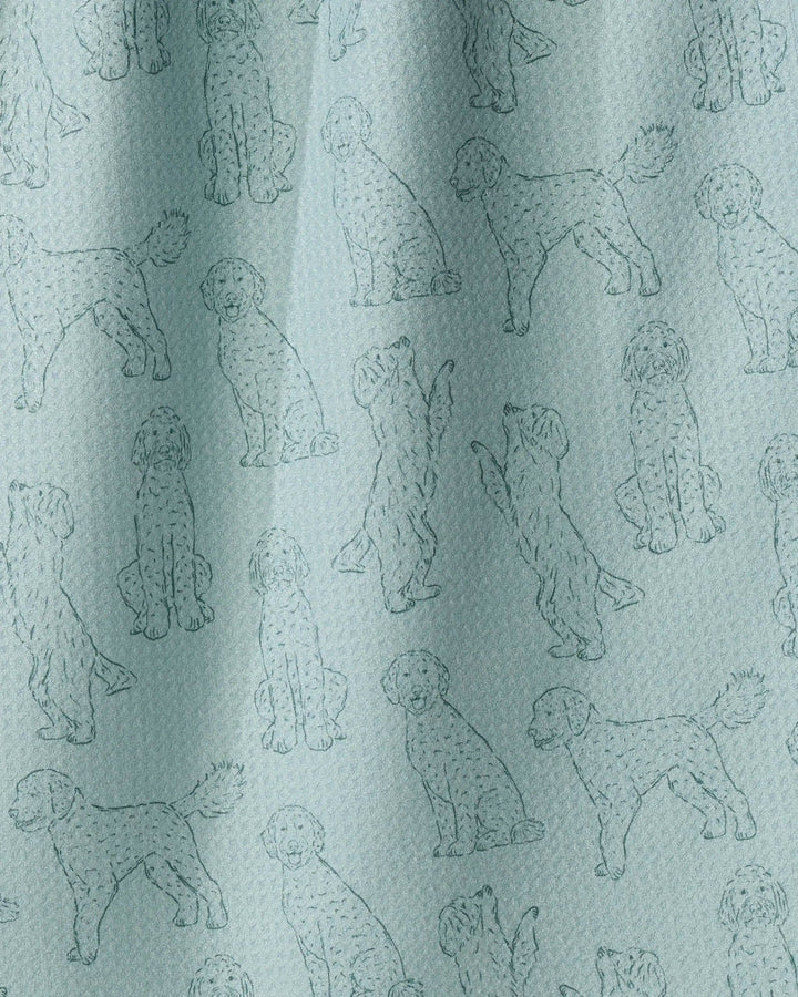 Doodle Pups Tea Towel: Rain