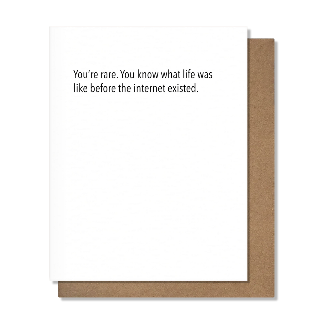 Life Before The Internet - Funny Birthday Card