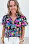 Mixed Emotions Blouse -  Multi