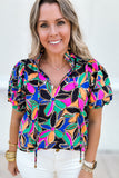 Mixed Emotions Blouse -  Multi