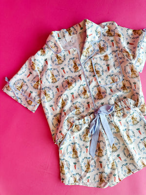 Easter Bunny Silk Pajamas