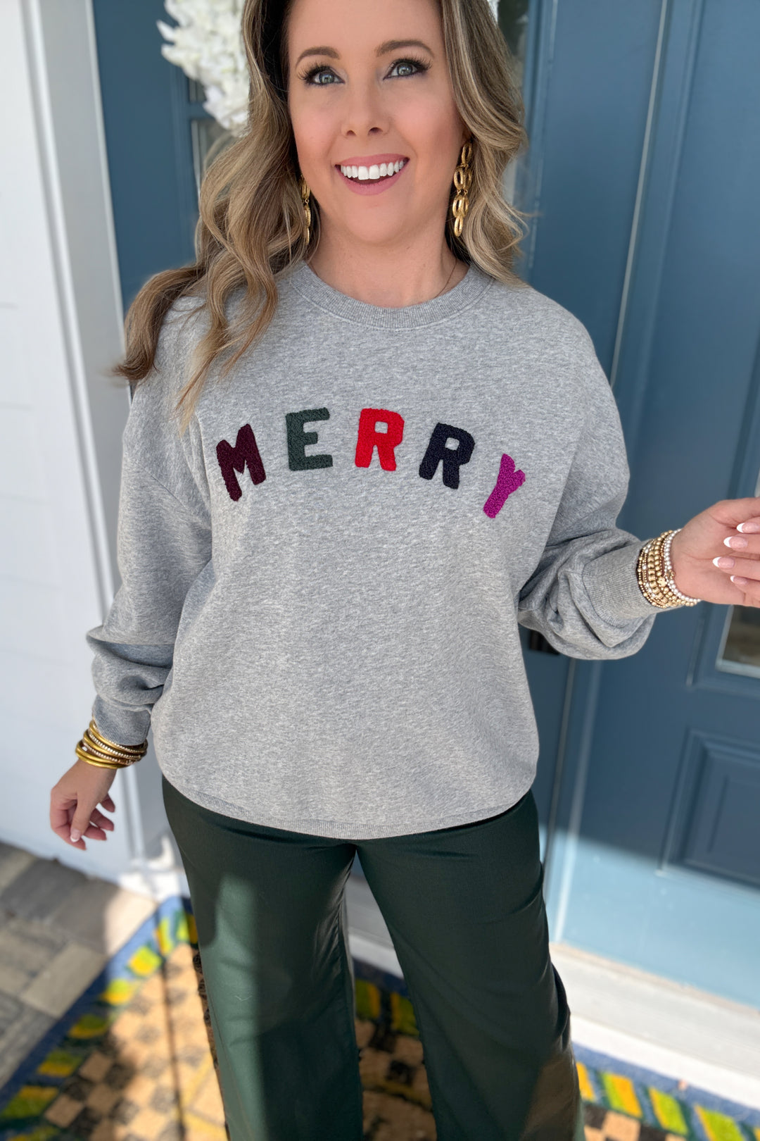 Z Supply: Merry Sunday Sweatshirt Classic-  Heather Grey