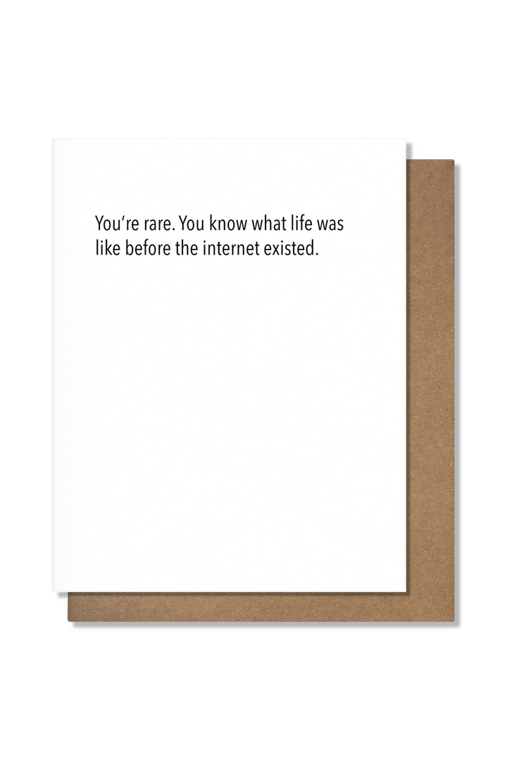 Life Before The Internet - Funny Birthday Card
