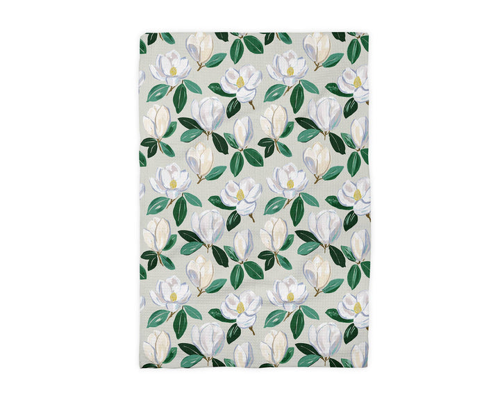 Magnolia Floral Kitchen Towel Flower Bloom Spring Summer