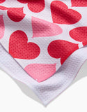 Blushing Hearts Tea Towel