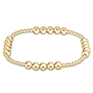 enewton: Classic Blissful Pattern 2.5mm Bead Bracelet - 5mm Gold