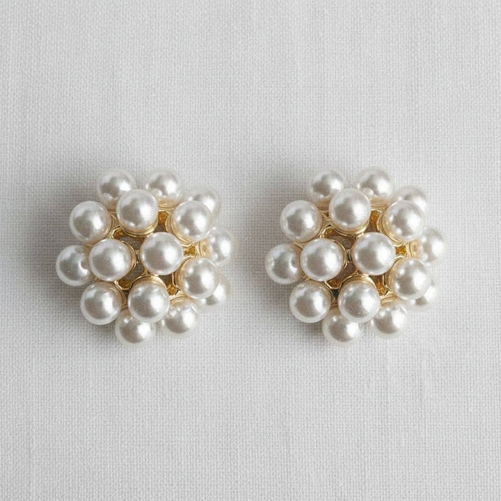 Classic Floral Pearl Drop Earrings - B Social Boutique