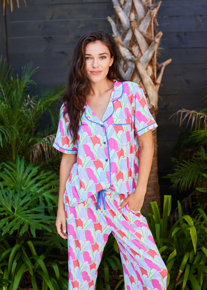 Women's Charlotte PJ Pants Set | Color Me Sweet Coral - B Social Boutique
