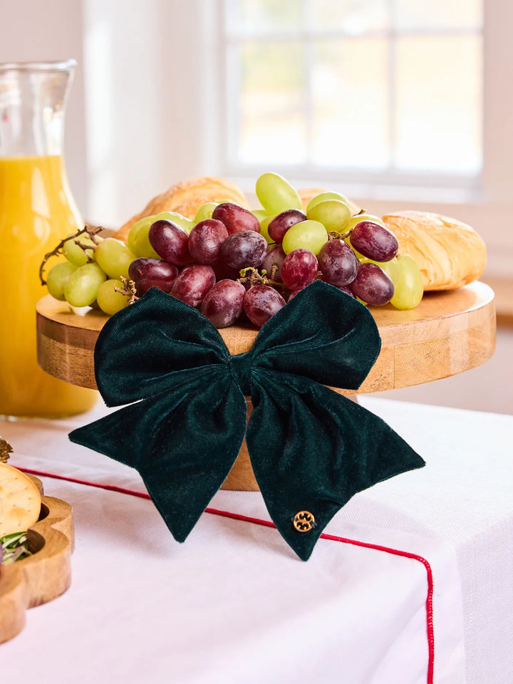 Magnetic Bow Velvet Green