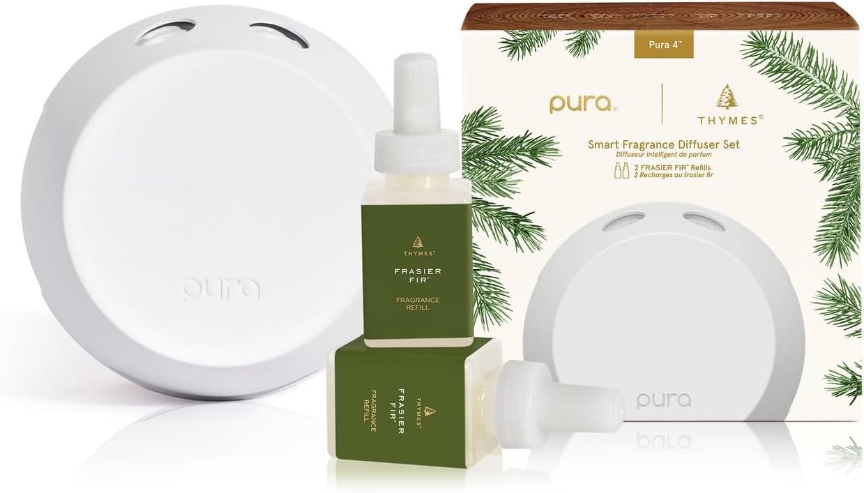 Thymes Frasier Fir Pura 4 Smart Fragrance Diffuser & Refill Set - Thumbnail 2