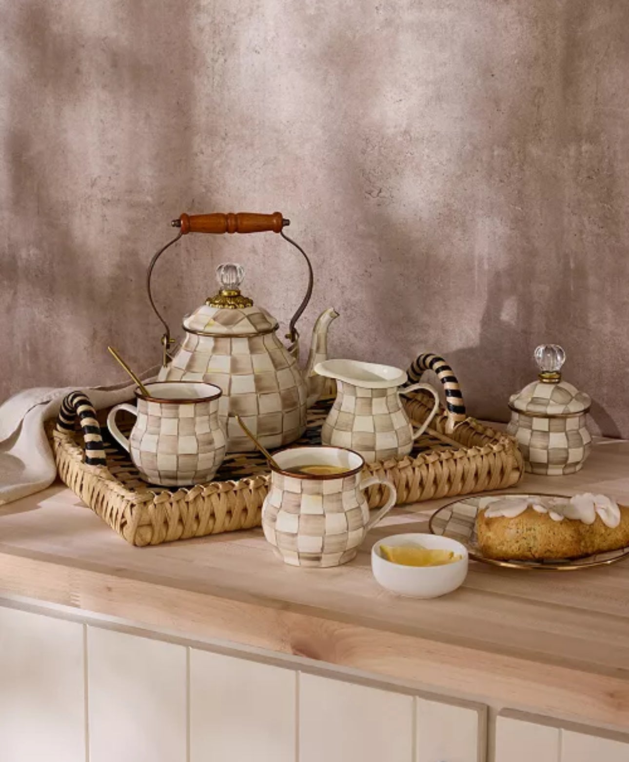 MacKenzie Childs: Mocha Check Mug - Thumbnail 2