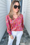 Into The Pink Mix Blouse