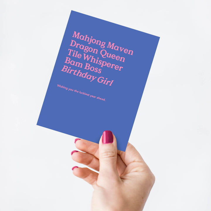 Mahjong Birthday Card