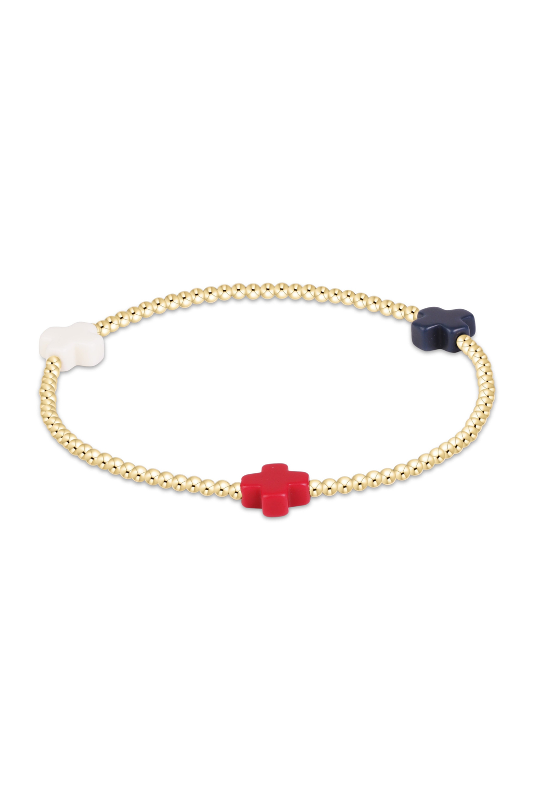 enewton: Signature Cross 2mm Gold Bracelet - Firecracker