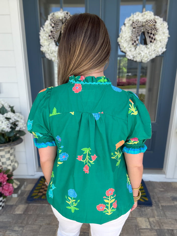 Jade Garden Pop Blouse