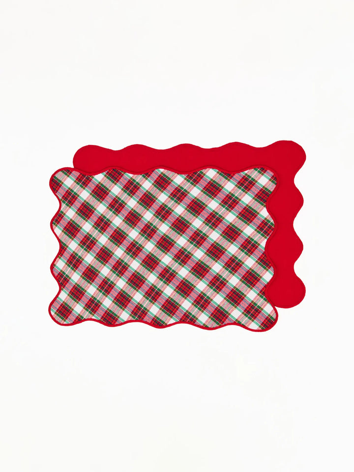 Mary Square: Placemat Holiday Plaid