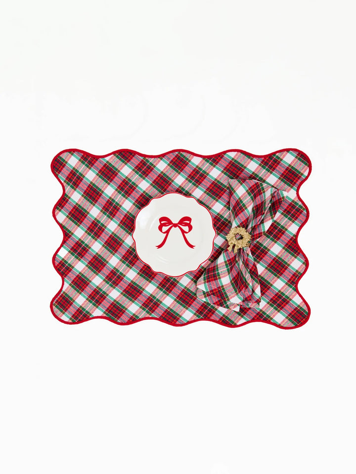 Mary Square: Placemat Holiday Plaid