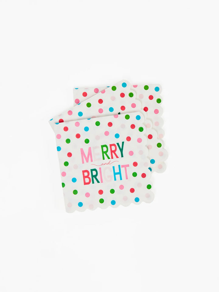 Mary Square: Cocktail Napkins Merry & Bright