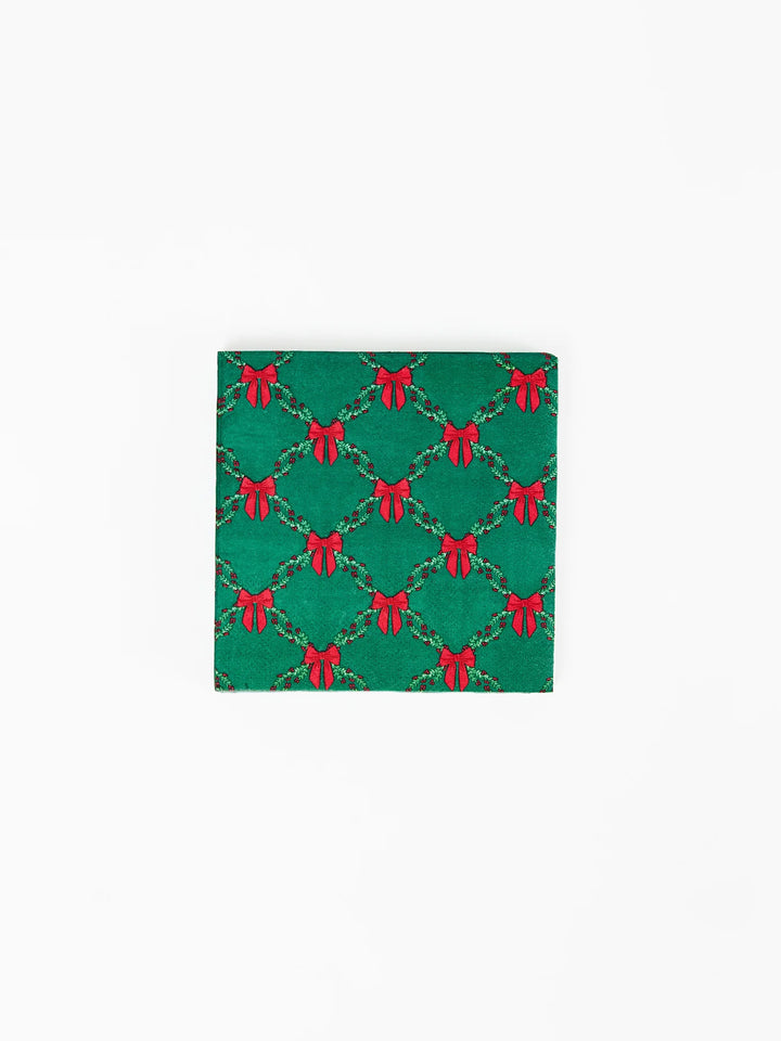 Mary Square: Cocktail Napkins Holiday Trellis