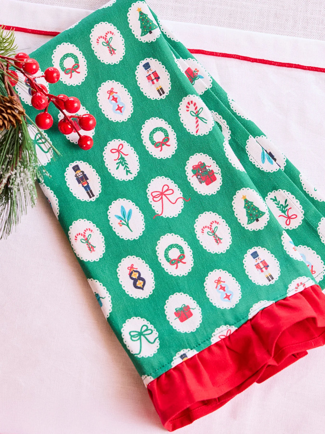 Mary Square: Tea Towel Christmas Tidings