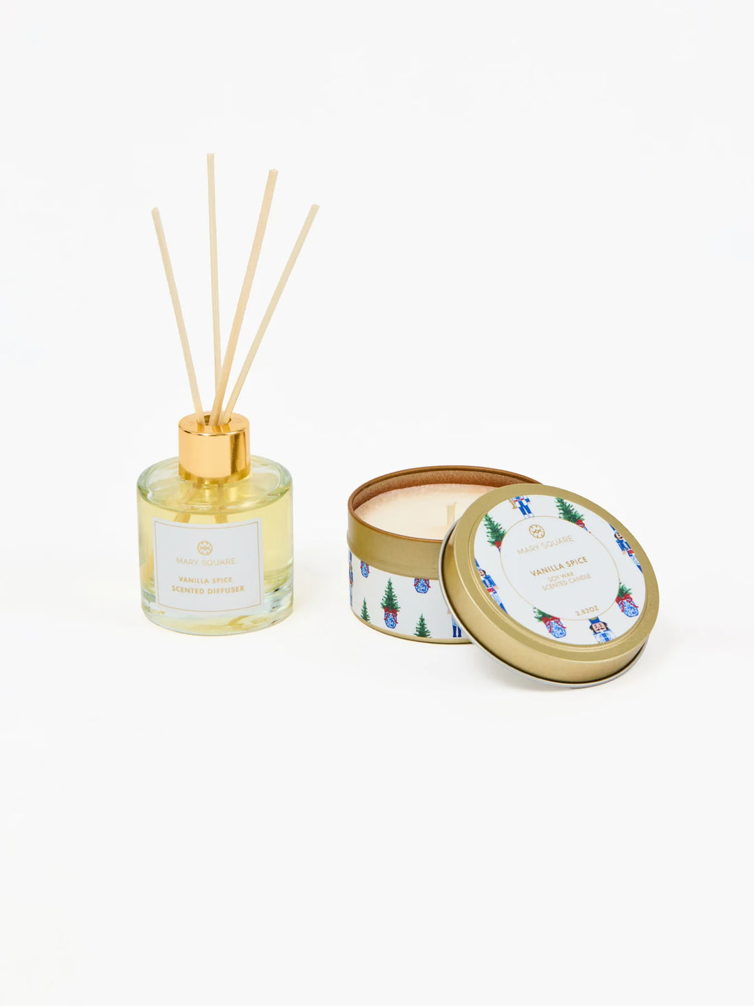 Mary Square: Candle Reed Diffuser Set Vanilla Spice