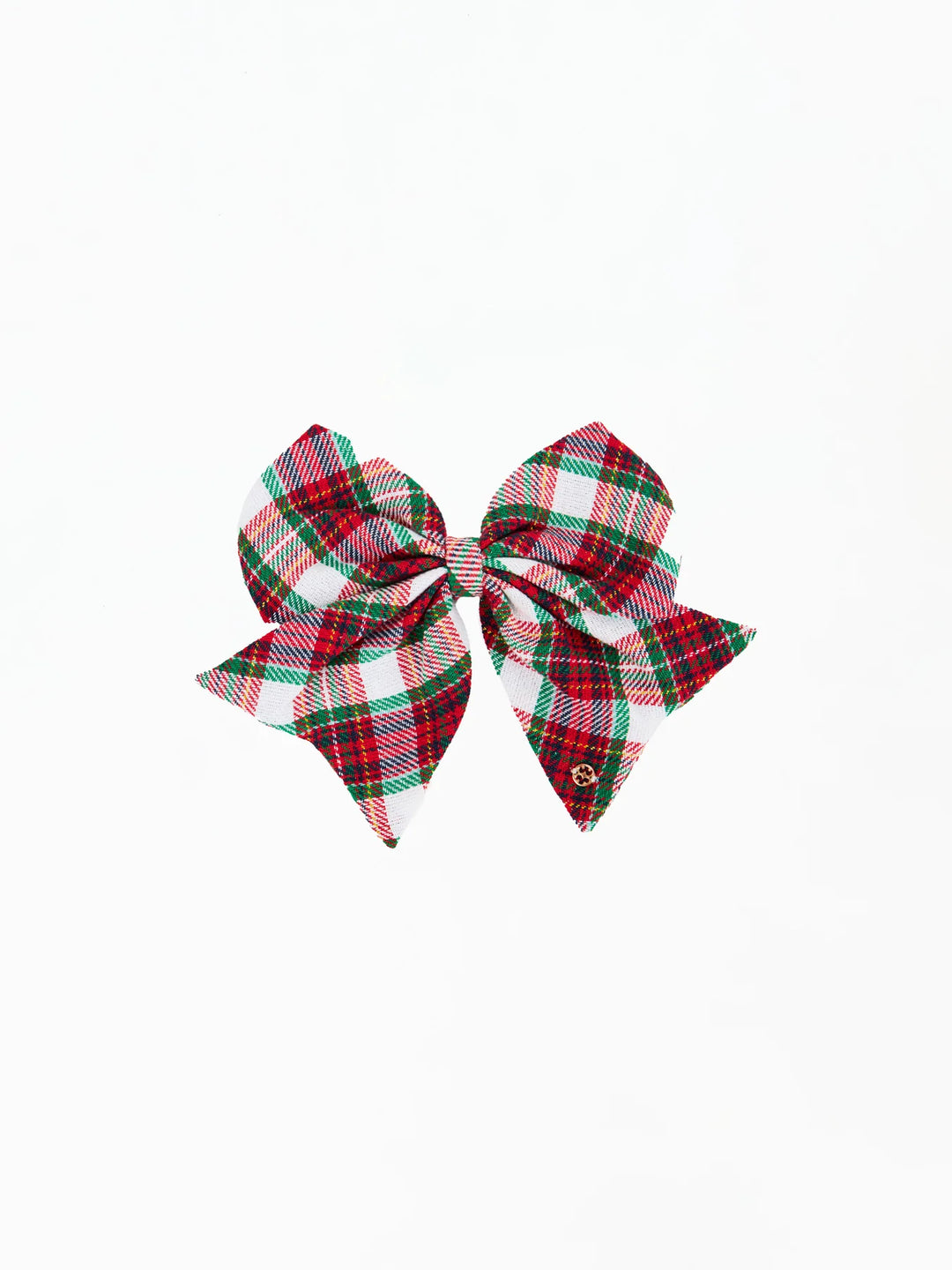 Magnetic Bow Holiday Plaid