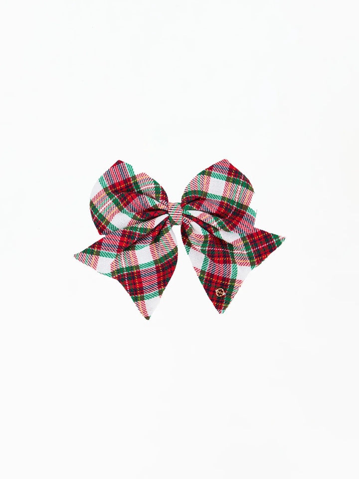 Magnetic Bow Holiday Plaid