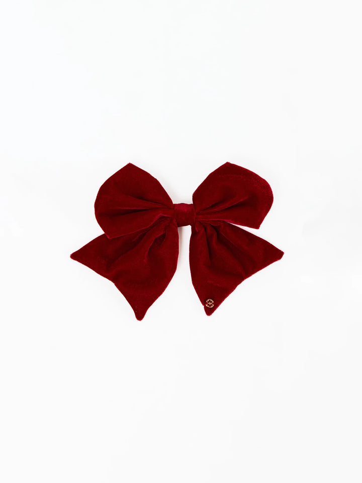 Magnetic Bow Velvet Red