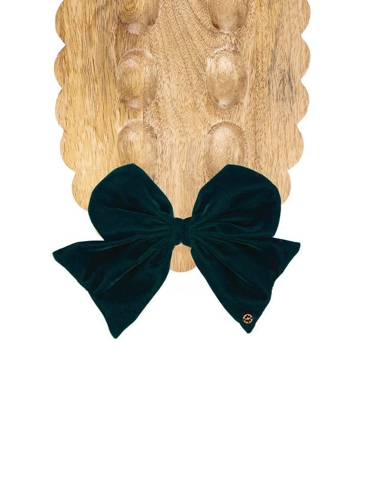 Magnetic Bow Velvet Green