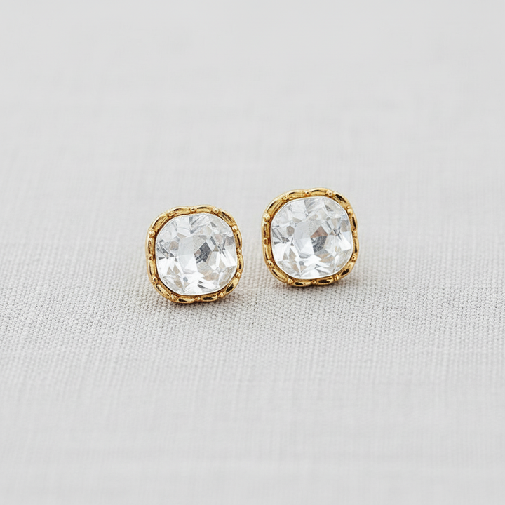 Zirconia Geometric Stud Earrings