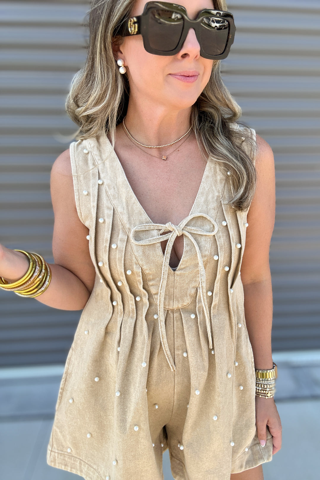 Golden Hour Pearl Romper