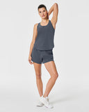 Spanx: On the Move Curved Hem Tank - Dark Storm