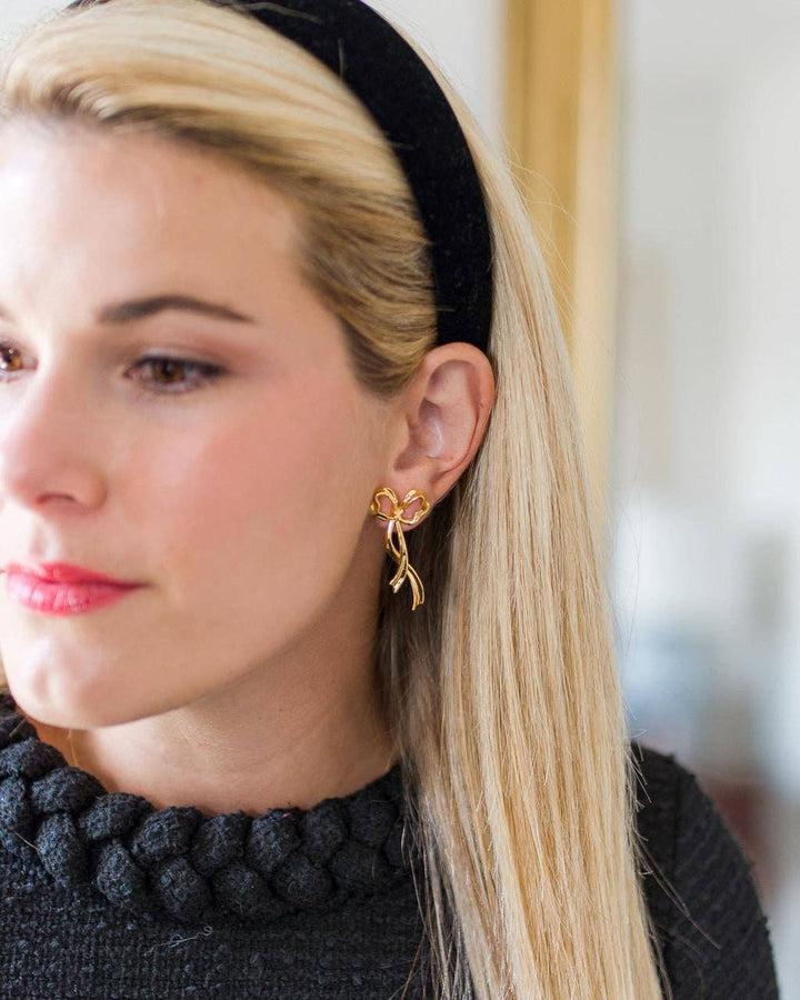 Bayley Bow Earring - 18k Gold Plated