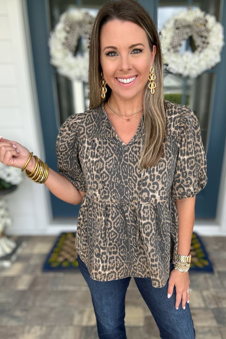 Roaring Into Fall Denim Top