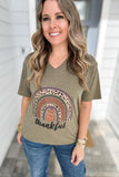 Leopard Thankful Tee - Green