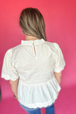 Miss Scallop Top - Off White