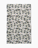 Painted Spring Flowers Tea Towel