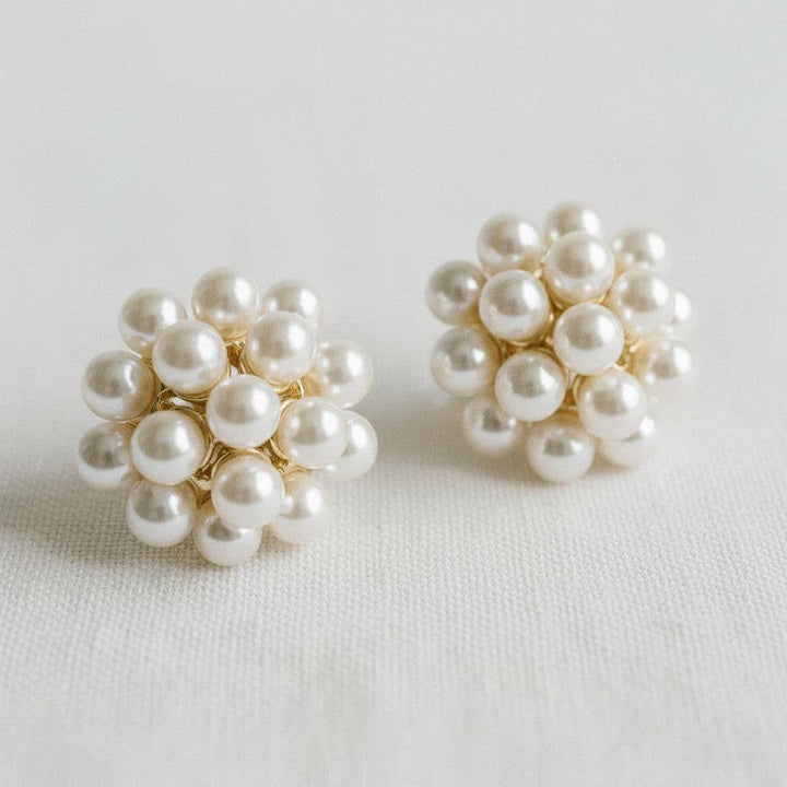 Classic Floral Pearl Drop Earrings - B Social Boutique