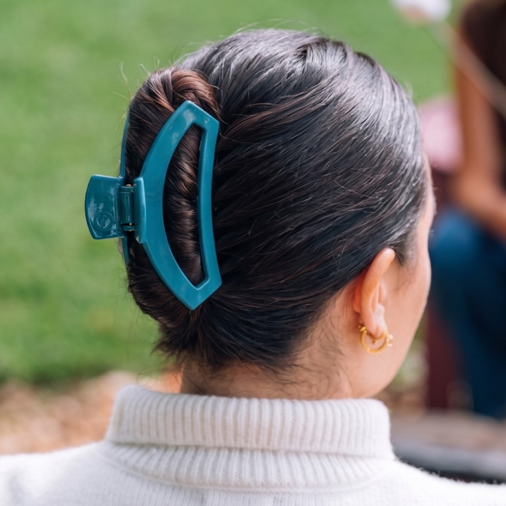 Open Teal With It Large Hair Clip