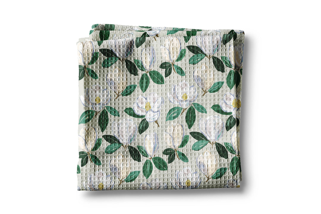 Magnolia Floral Kitchen Towel Flower Bloom Spring Summer